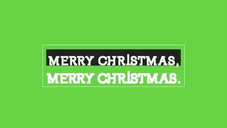 Texto-Moderno-De-Feliz-Navidad-En-Marco-En-Degradado-Verde