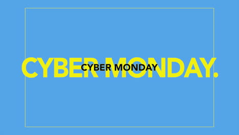 Cyber-Monday-Text-Auf-Blauem,-Modernem-Farbverlauf