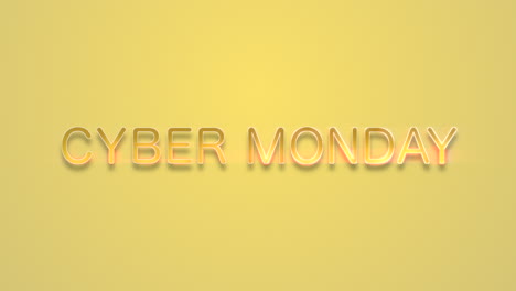 Cyber-Monday-Text-Mit-Fliegendem-Goldkonfetti-Auf-Gelbem-Farbverlauf