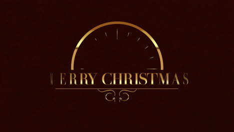 Merry-Christmas-with-time-clock-on-dark-space