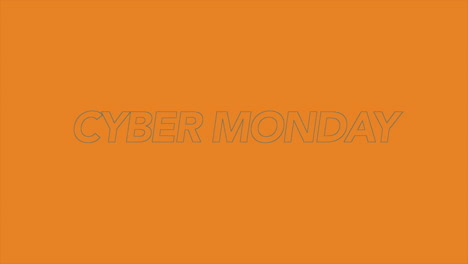Moderner-Cyber-Monday-Text-Auf-Orangefarbenem-Farbverlauf