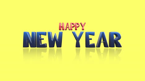 Cartoon-Happy-New-Year-text-on-a-vibrant-yellow-gradient