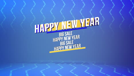 Modern-Happy-New-Year-text-on-blue-zigzag-geometric-pattern