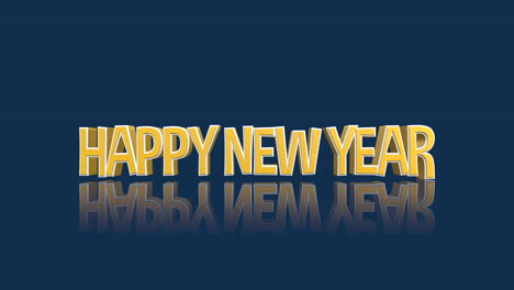 Cartoon-Happy-New-Year-text-on-vibrant-blue-gradient