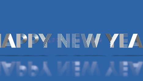 Rolling-Happy-New-Year-text-on-blue-gradient