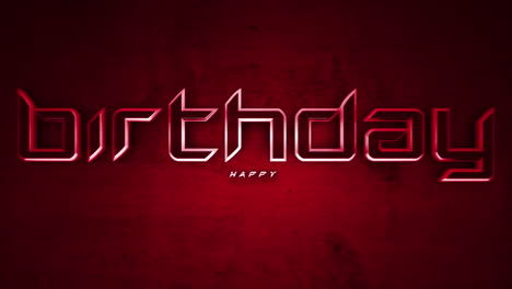 Feliz-Cumpleaños-Monocromo-En-Degradado-Rojo-Oscuro