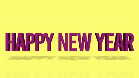 Rolling-Happy-New-Year-text-on-yellow-gradient