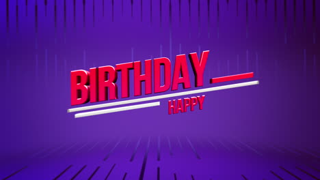 Feliz-Cumpleaños-Moderno-Con-Patrón-De-Líneas-En-Degradado-Púrpura