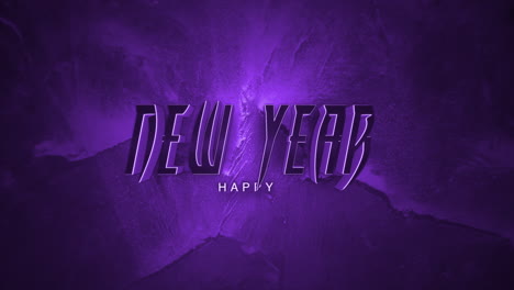 Dark-monochrome-Happy-New-Year-text-on-purple-gradient