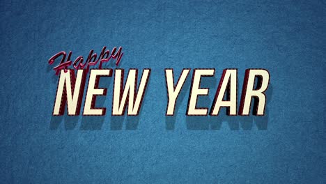Texto-Retro-Feliz-Año-Nuevo-Ambientado-En-Una-Textura-Grunge-Azul