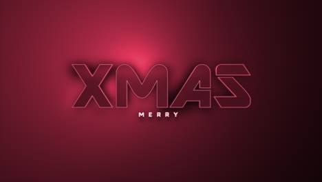 Texto-De-Feliz-Navidad-Monocromático-Oscuro-En-Degradado-Rojo