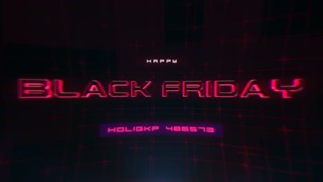 Black-Friday-on-computer-screen-with-HUD-elements-and-glitch