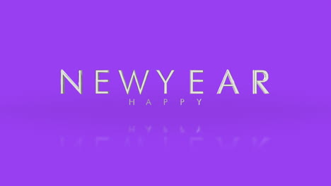 Elegance-style-Happy-New-Year-text-on-purple-gradient-background
