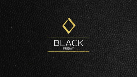 Black-Friday-in-retro-gold-frame-on-black-texture