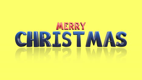 Cartoon-Merry-Christmas-text-on-colorful-yellow-gradient