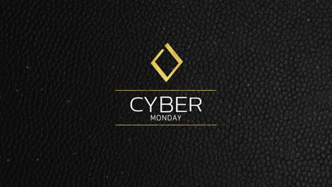 Moderner-Cyber-Monday-Text-In-Goldenem-Rahmen-Auf-Schwarzem-Farbverlauf