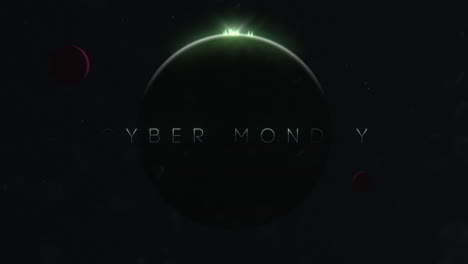 Cyber-Monday-with-big-planet-and-light-in-galaxy