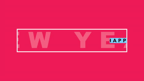 Modern-Happy-New-Year-text-in-frame-on-red-gradient
