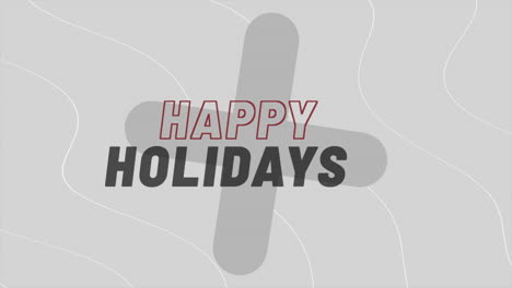 Happy-Holidays-text-with-cross-on-white-gradient