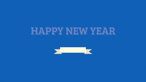 Modern-Happy-New-Year-text-with-ribbon-on-blue-gradient