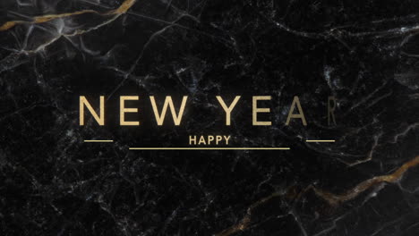 Happy-New-Year-text-on-black-marble-texture-with-gold-lines