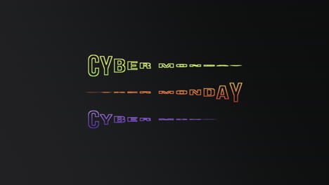 Moderner-Cyber-Monday-Mit-Neontext-Auf-Schwarzem-Farbverlauf