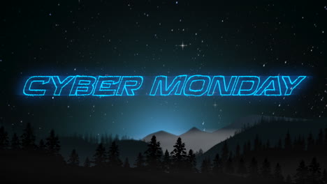 Cyber-Montag-Mit-Bergen-Und-Wald-In-Der-Nacht