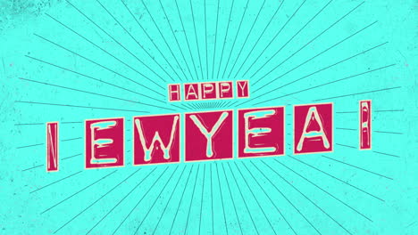 Feliz-Año-Nuevo-En-Textura-Hipster-Con-Rayos-Y-Ruido