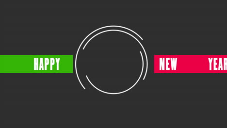 Moderner-Text-Für-Ein-Frohes-Neues-Jahr-Mit-Geometrischem-Kreis-Auf-Schwarzem-Farbverlauf