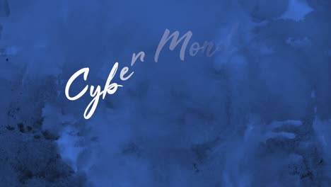 Cyber-Monday-Mit-Blauem-Aquarellpinsel-Auf-Farbverlauf