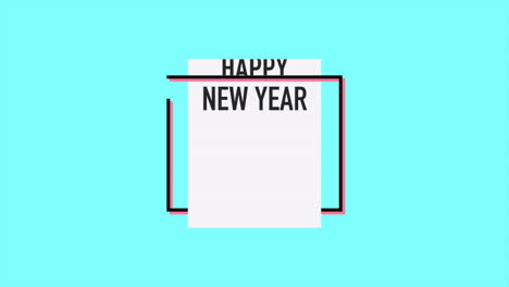 Moderner-Text-Für-Ein-Frohes-Neues-Jahr-Im-Rahmen-Auf-Blauem-Farbverlauf