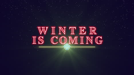 Winter-Is-Coming-with-snowflake-symbol-and-flying-glitters-in-galaxy
