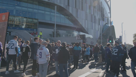 Crowd-Of-Supporters-Outside-Tottenham-Hotspur-Stadium-For-2023-NFL-Games-In-London-3