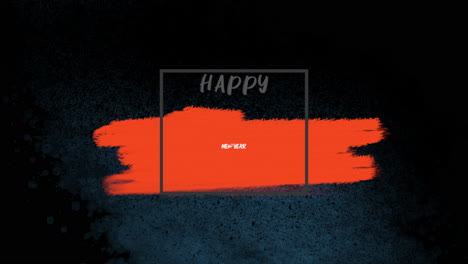 Texto-De-Feliz-Año-Nuevo-Con-Pincel-De-Trazo-Rojo-Sobre-Degradado-Azul
