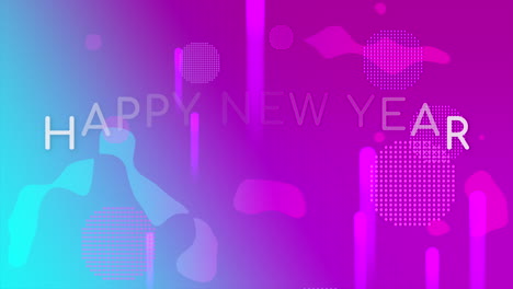 Happy-New-Year-text-with-memphis-abstract-geometric-pattern