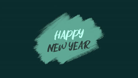 Happy-New-Year-text-with-green-stroke-brush-on-black-gradient
