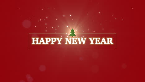 Feliz-Año-Nuevo-Con-Símbolo-De-árbol-Y-Brillos-Voladores-En-Galaxia
