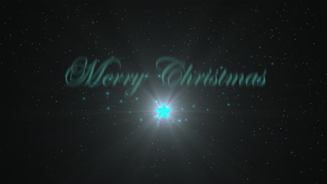 Feliz-Navidad-Con-Símbolo-De-Estrella-Y-Brillos-Voladores-En-Galaxia.