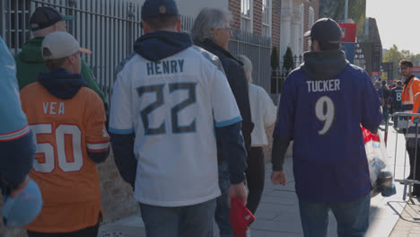 Crowd-Of-Supporters-Outside-Tottenham-Hotspur-Stadium-For-2023-NFL-Games-London-2