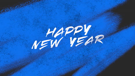 Texto-De-Feliz-Año-Nuevo-Con-Pincel-De-Trazo-Azul-Sobre-Degradado-Negro