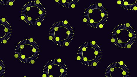 Floating-blue-circle-pattern-on-black-background