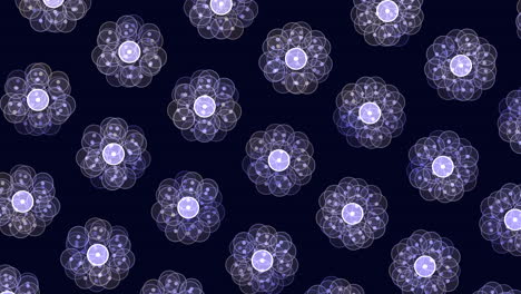 Glowing-blue-and-purple-circle-pattern-on-black-background