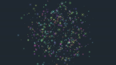 Lebendige-Punkt-Kreis-Vor-Schwarzem-Hintergrund-Buntes-Muster