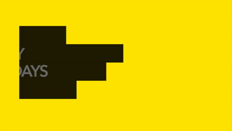 Felices-Fiestas-Elemento-De-Diseño-Gráfico-Amarillo-Y-Negro-Vibrante