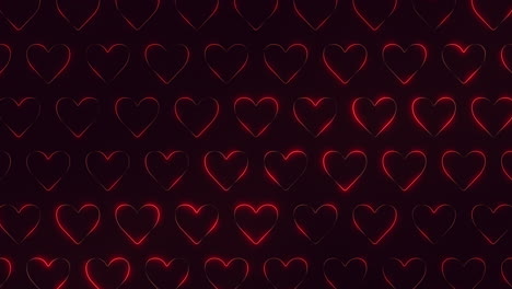 Romantic-red-hearts-pattern-on-black-background-ideal-for-valentine's-day-cards