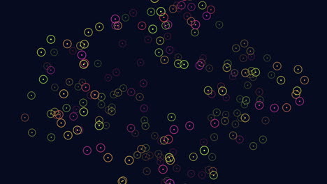 Colorful-floating-circles-on-dark-background