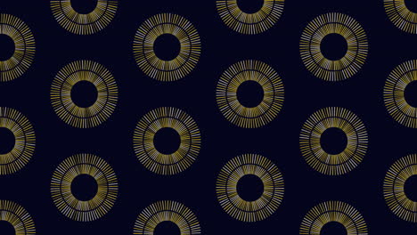 Symmetrical-blue-circle-pattern-on-dark-background