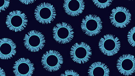 Circular-blue-circle-pattern-on-dark-background