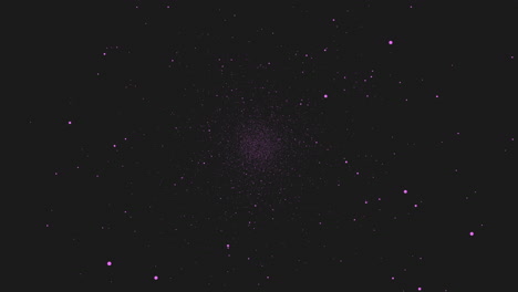 Purple-dot-shines-against-black-background