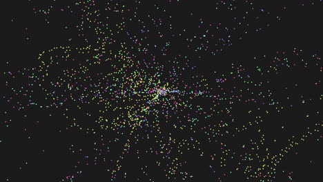 Puntos-Vibrantes-En-Movimiento-Dinámico-Crean-Un-Patrón-Circular-Llamativo